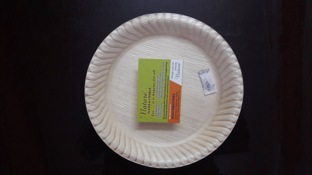 Plain BIODEGRADABLE ARECA PLATE, Size: 10 Inches