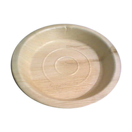 Plain Brown Areca Disposable Plates, Shape: Round