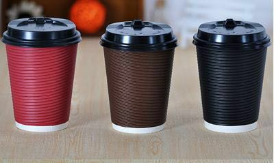 Transparent Double Layer Heavy Paper Glass With Sipper Lid
