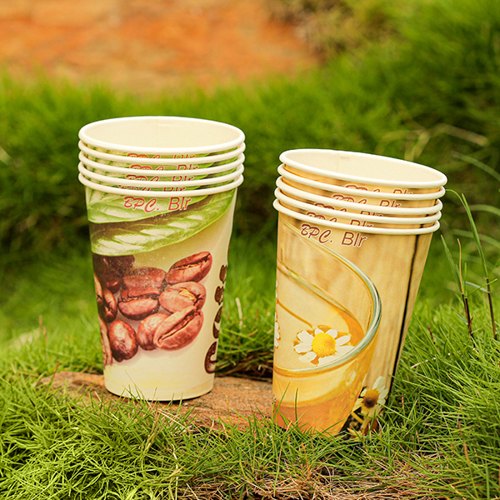 Packet Size: 100 Nos Multicolor Printed Paper Cup, Size: 300 ML