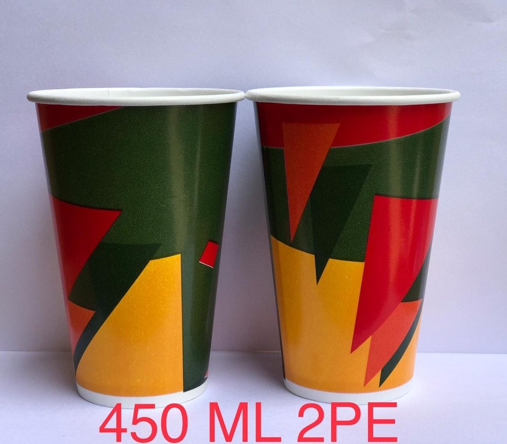 Printed Paper glass 450ml, 267 Gsm
