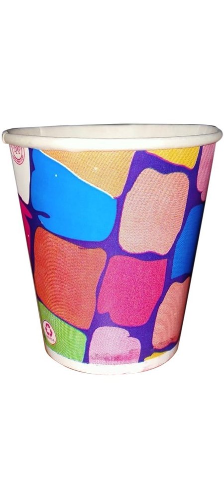 200Ml Disposable Printed Paper Juice Glass, 2mm