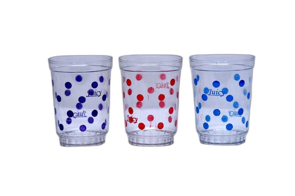 Transparent Pet Plastic Glass, For Office, Size: 15 Inch