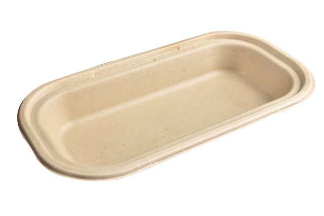 sugarcane bagasse Rectangular(boat) 750 Ml Bagasse Disposable Rectangular Container, for used to serve food items