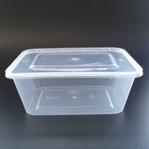 Transparent Disposable Plastic Food Container, Packaging Size: 500 ml, Box