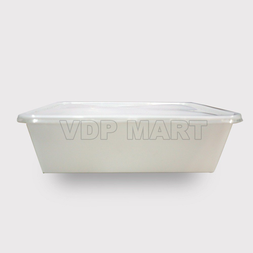 White Square Disposable Plastic Food Container, For Restaurant
