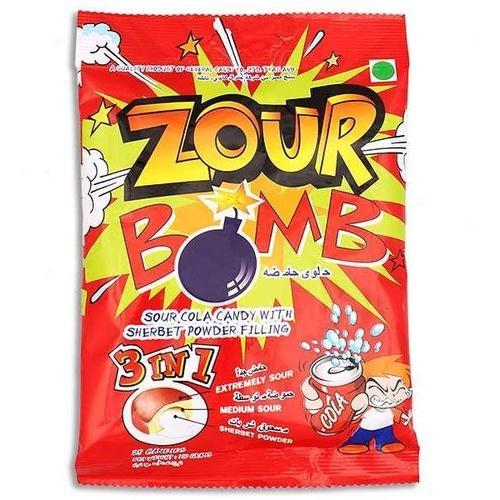 Zour Bomb Sour Cola Candy, Packaging: Packet