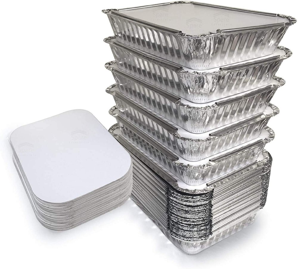Silver Round 600ml Aluminium Foil Container, For Event and Party Supplies