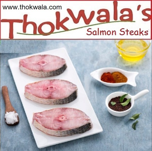 Salmon Fish Steaks Curry Cut