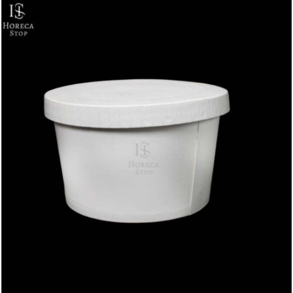 Plain 500 ML Paper Round White Container