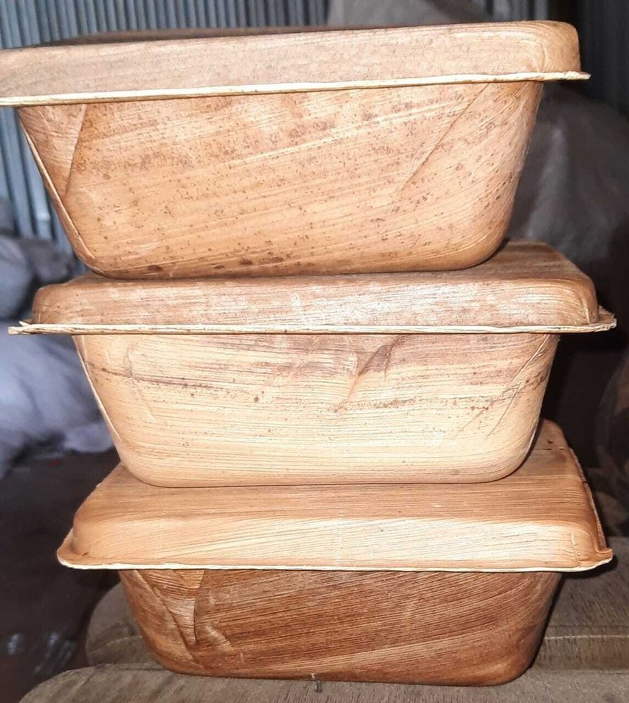 Brown 1000ml Areca Leaf Container, For Event and Party Supplies
