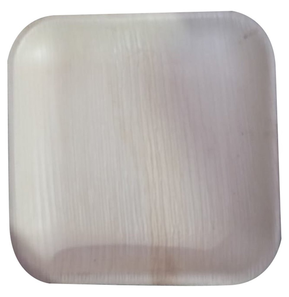 White Square Areca Leaf Disposable Container, For Event and Party Supplies, Size: 4inch
