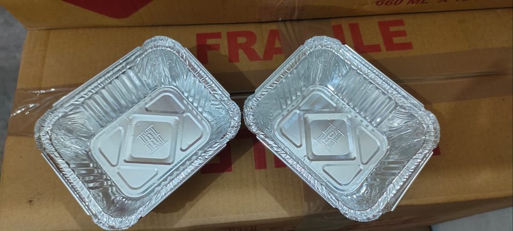 500ml Rectangle 450 Ml Aluminium Foil Container
