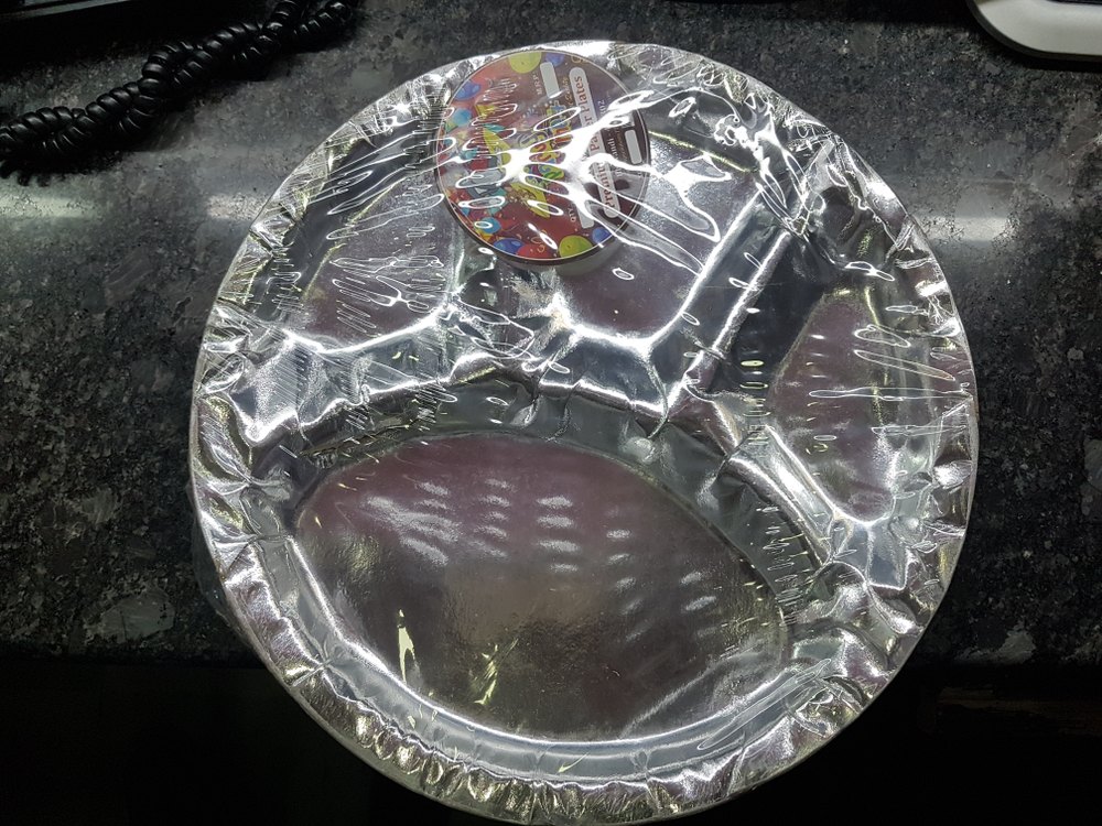 Plain Round Silver Coated Plate, Packaging Type: Packet