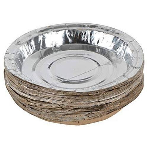 Silver Foil Paper Plate, Packaging Type: Packet