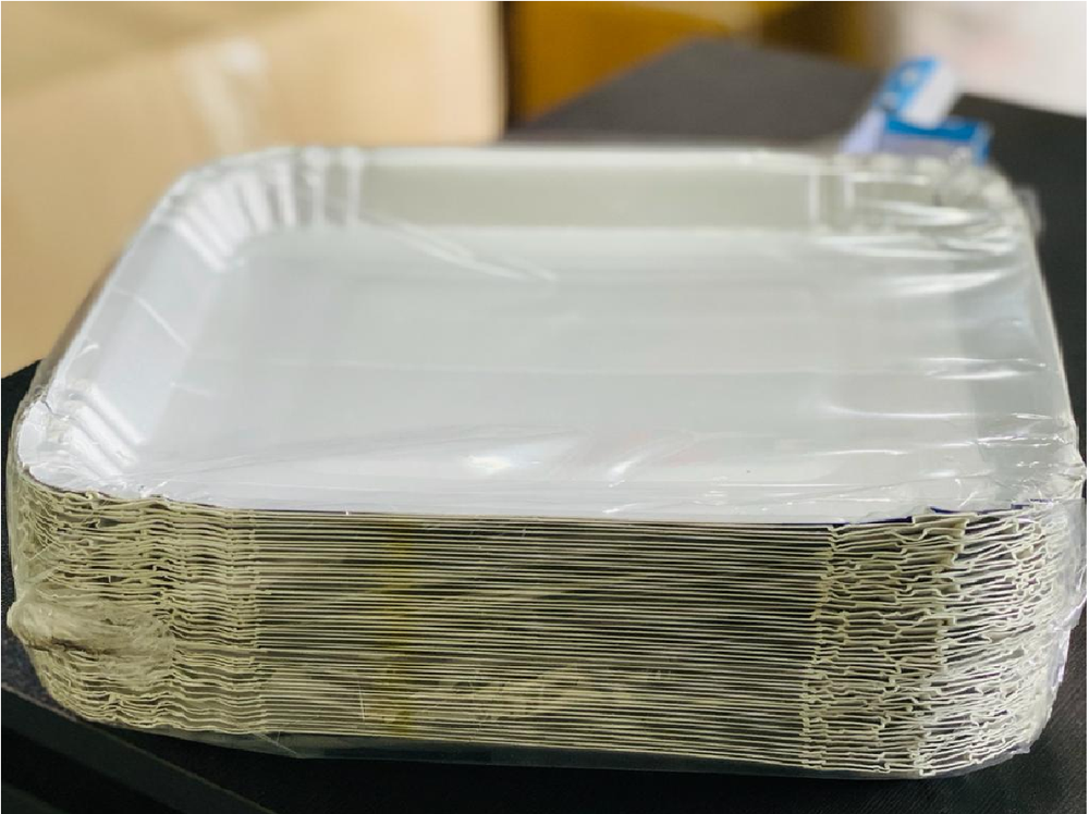 Plain Silver Disposable Paper Plate, For Event and Party Supplies, Paper GSM: 120