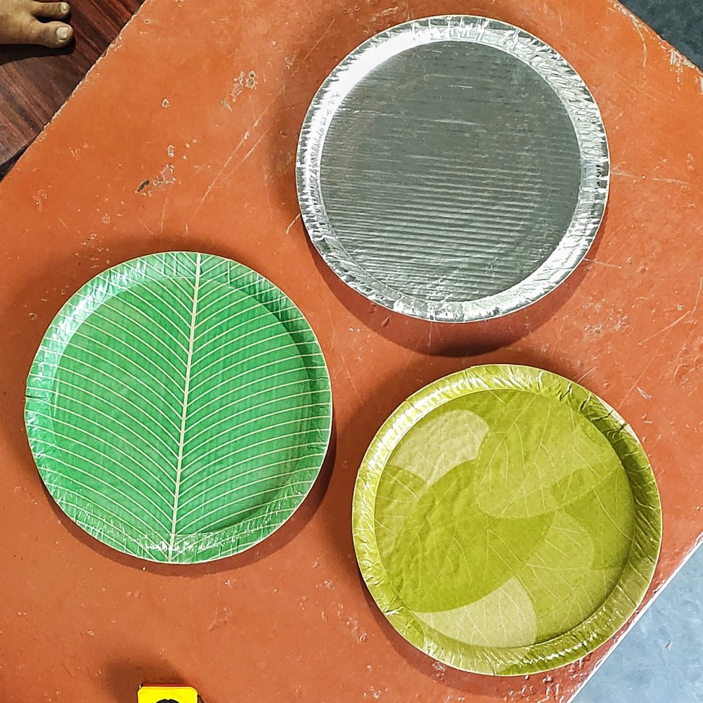 Silver Circular Paper Plate, Paper GSM: 120, Size: 10