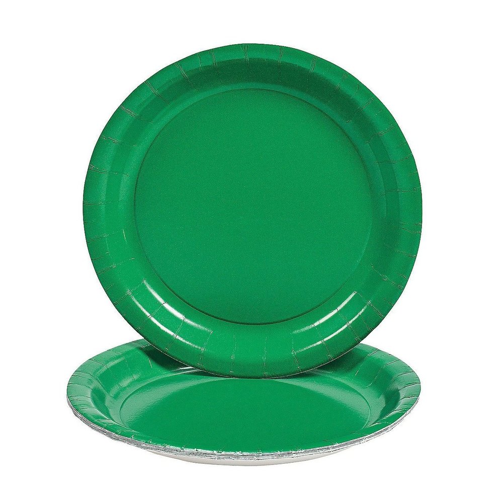 Green Plain Mica Paper Plate, Paper GSM: 120 Gsm, Size: 10inch