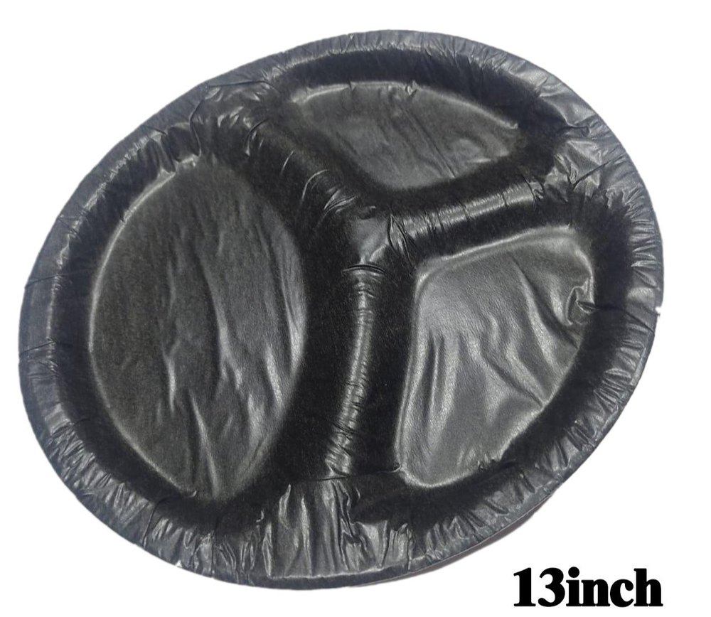 13 Inch Black Mica Paper Plate