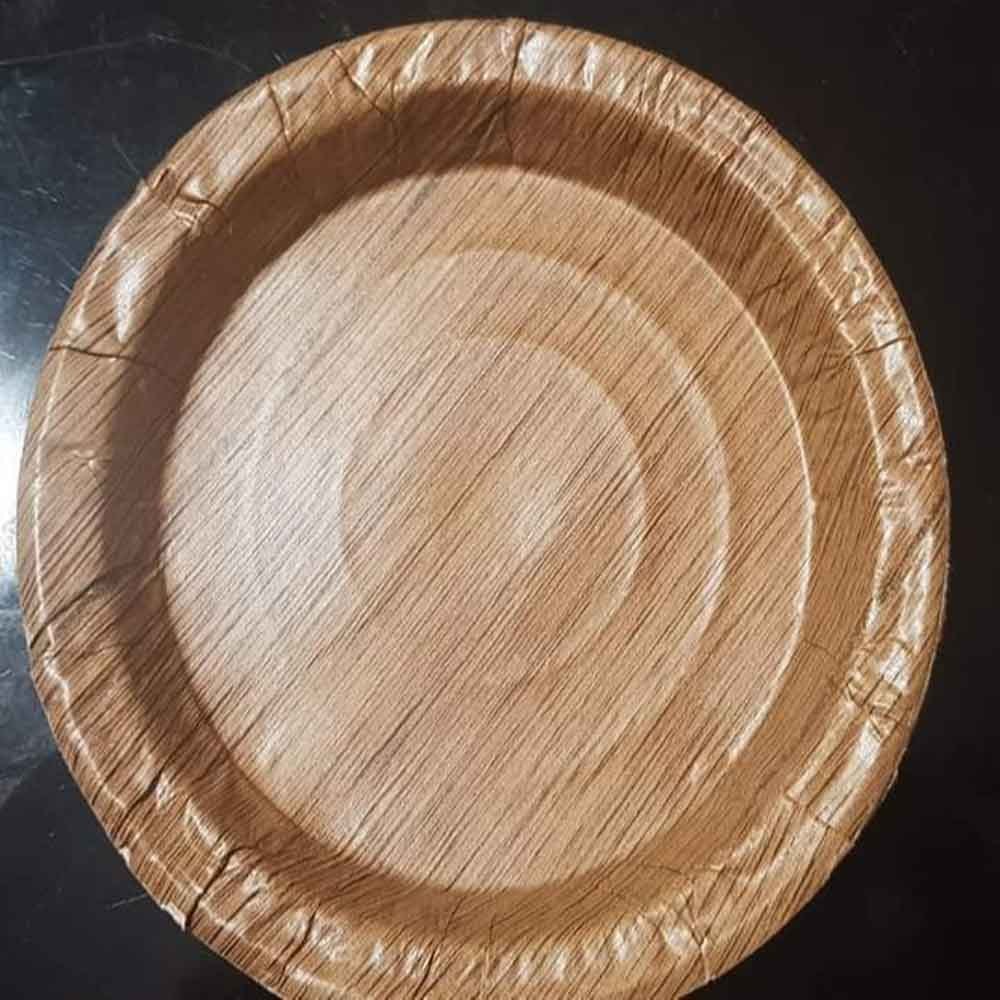 8 Inch Brown Mica Paper Plate