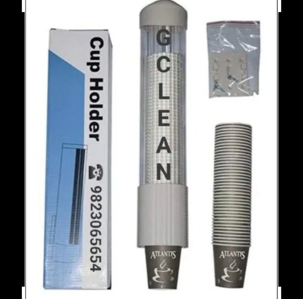 White Manual Plastic Pull Type Disposable Cup Glass Holder, Packaging Type: Box, Size: Standard