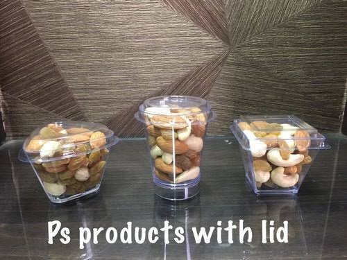 Transparent Plastic Mousse Cups With Lids, Packaging Type: Box, Size: 60 Ml