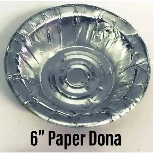 6 Inch Silver Paper Dona