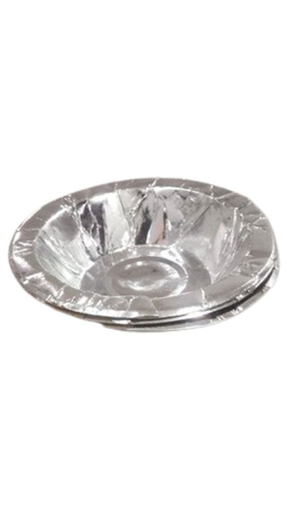 Round Silver Paper Bowl, For Event and Party Supplies, One Side