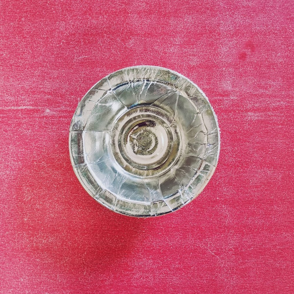 Round 6 Inch Silver Paper Bowl, For Event and Party Supplies, One Side