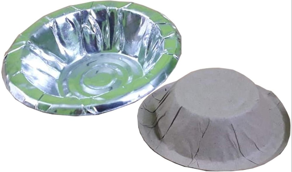 Round Silver Paper Bowl, For Event and Party Supplies, One Side