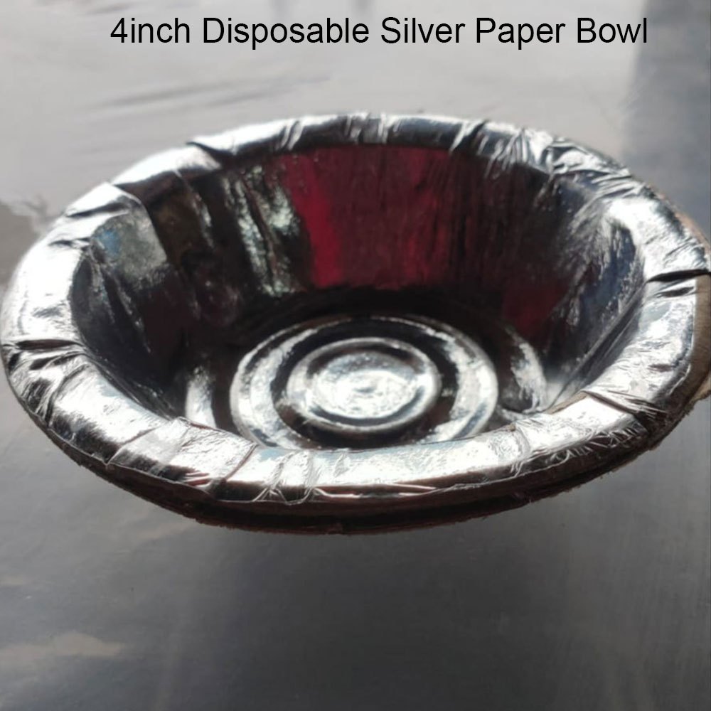 4inch Disposable Silver Paper Bowl