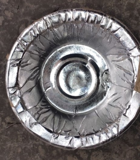 Paper Round Silver Paper Dona, For Event And Party Supplies, Size: 4 Inch
