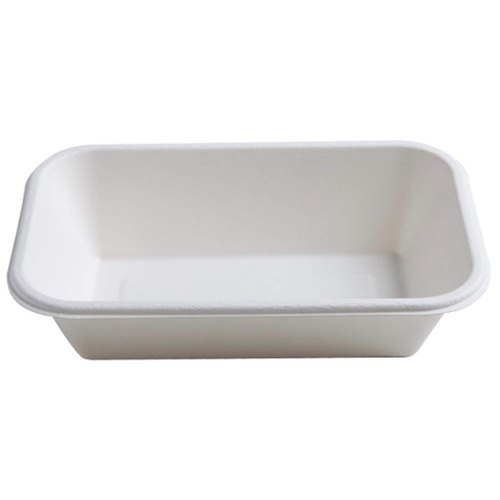 250 mL Sugarcane Fiber White Rectangle Bowl