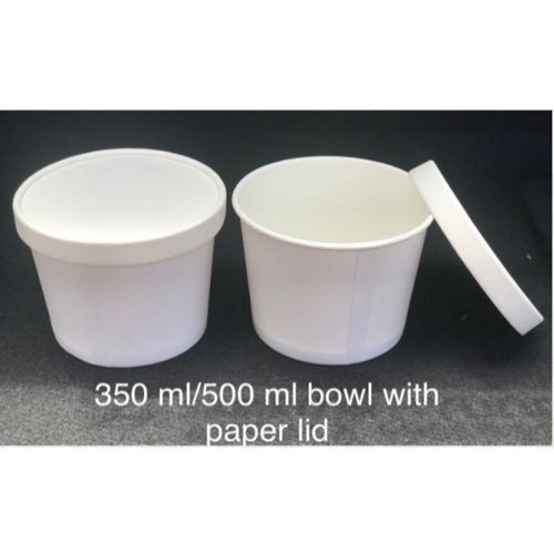 Round 350 ML Paper Bowl, for Event and Party Supplies