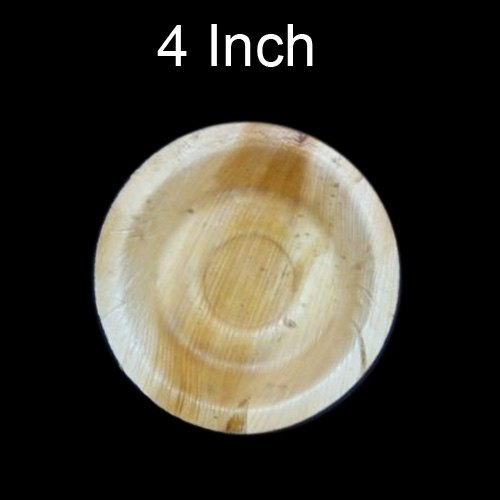 4.5 Inch Round Areca Leaf Bowl, For Event and Party Supplies