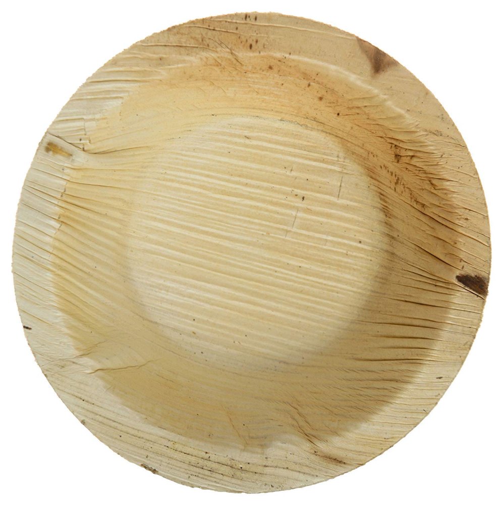 Round Areca Leaf Bowl, for Event and Party Supplies, One Side