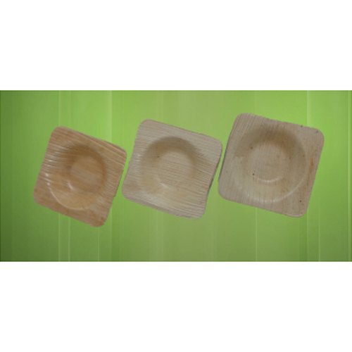 2 Inch Square Flat Areca Sauce Bowl