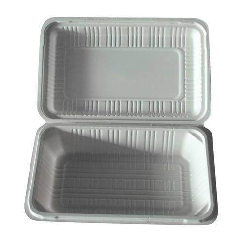 SFP Silver Disposable Plastic Lunch Box, for Food, Size: 8x3 Inch