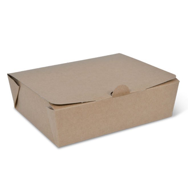 Brown Plain Takeaway Paper Lunch Box, Size: 180 X 120 X 50mm