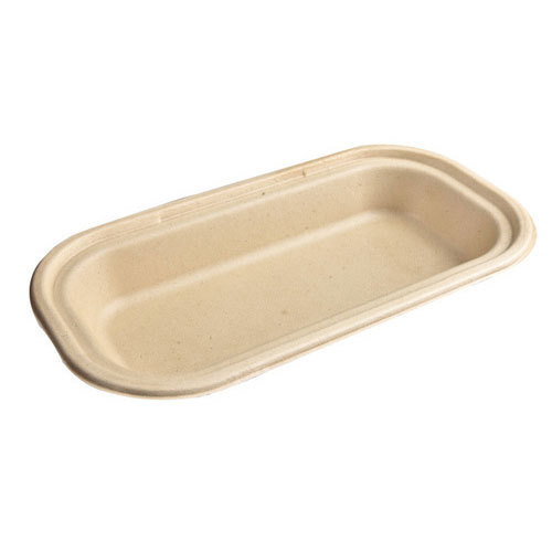 Sugarcane Pulp 750ml container_Chuk Eco-friendly Disposable Container, For Event and Party Supplies, Size: 287 X 157 X 40 mm