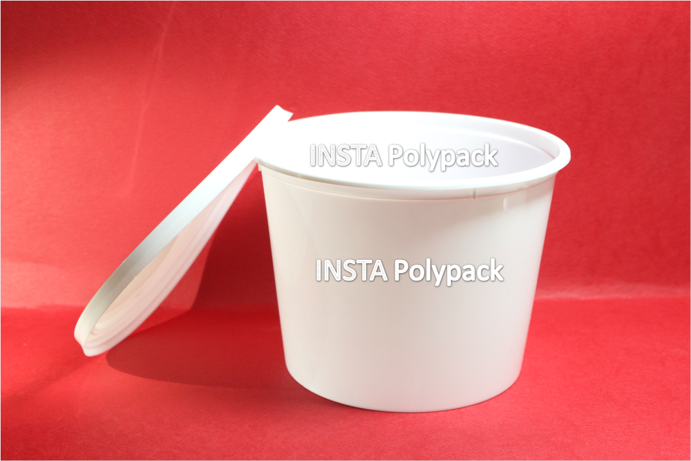 INSTA Polypack Plastic 750 ml Milky White Food Packaging Container For Event and Party Supplies