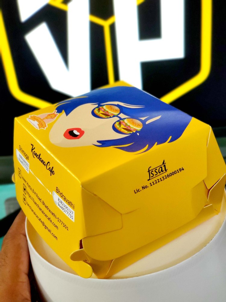 Multicolor Clamshell Burger Box Customized, Size: 6X6 Inches