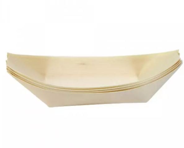 Biopapro Disposable Wooden Sushi Boat, For Restaurants