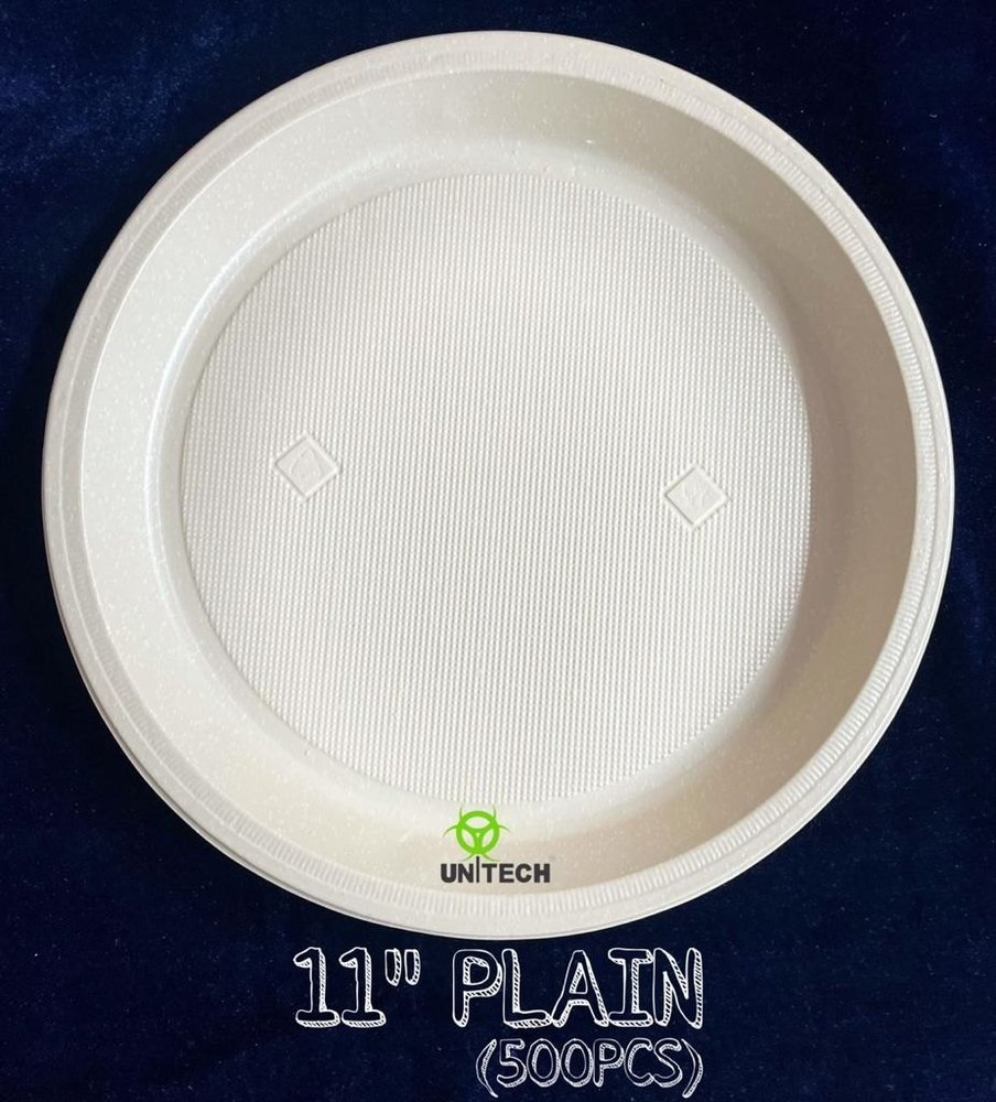 Plastic 11 Plain Round Plate