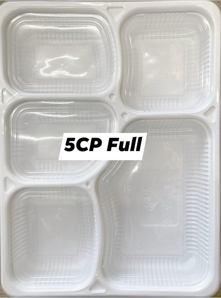 PVC 5CP Meal Tray With Lid