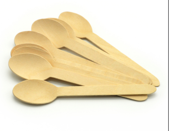 Brown Disposable Wooden Spoon, For Event and Party Supplies