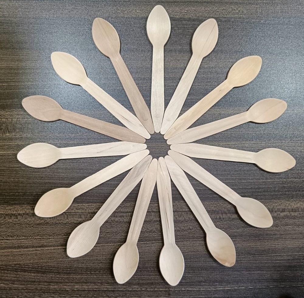 10000pcs Wooden Brown Disposable Spoon 16cms./160mm. / 6.30 Inches, For Event and Party Supplies