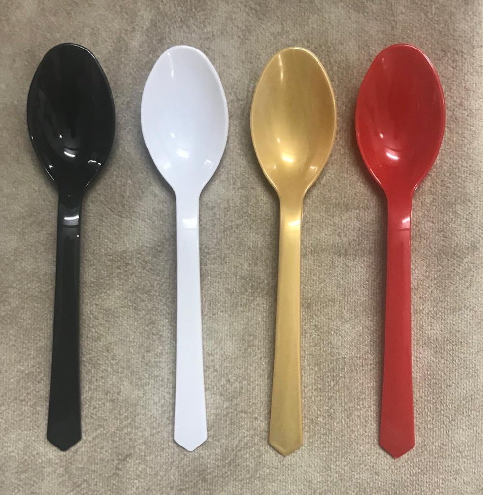 Naulakha 50 Pcs Biodegradable Disposable Plastic Spoon 160 mm, For Event and Party Supplies