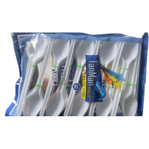 Unitech 100 Pieces Disposable Plastic Spoon, for Event and Party Supplies