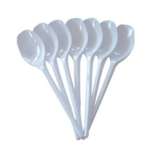 100 White Disposable Plastic Spoon, For Event and Party Supplies